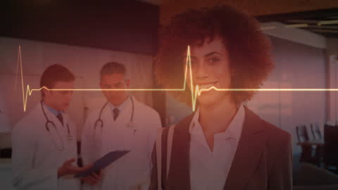 Animated Medical Data Overlay in Modern Hospital Setting