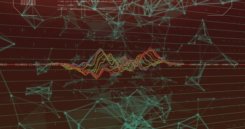 Abstract Digital Graph with Fluctuating Connectivity Lines - Download Free Stock Images Pikwizard.com