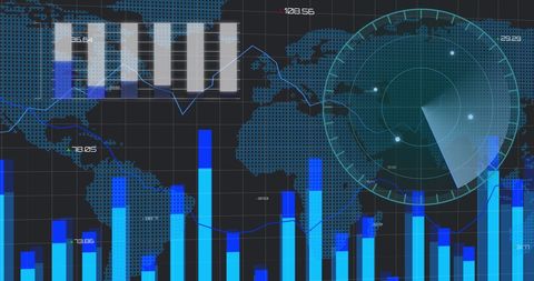 Global Finance Analytics with Data Visualization Elements - Download Free Stock Images Pikwizard.com