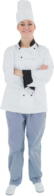 Confident Woman Chef Standing with Arms Crossed Transparent Background - Download Free Stock Videos Pikwizard.com