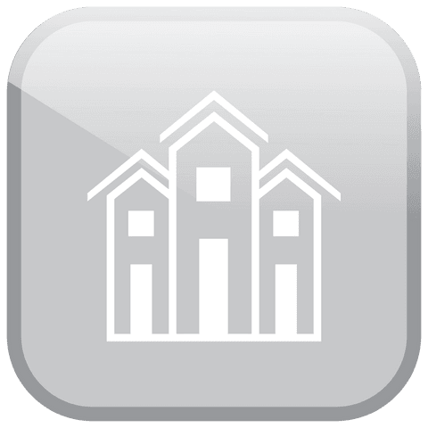 transparent icon of buildings on gray square background - Download Free Stock Videos Pikwizard.com