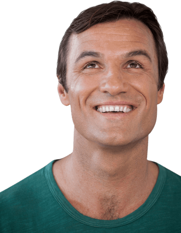 Joyful Mature Man Looking Up with Transparent Background - Download Free Stock Videos Pikwizard.com