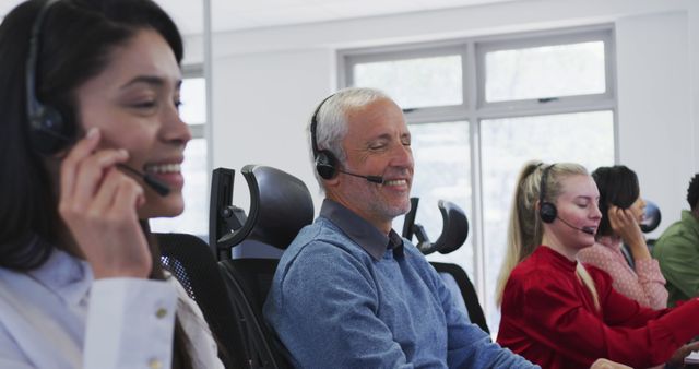 Diverse Team Working in Call Center Office - Download Free Stock Images Pikwizard.com