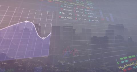 Hybrid Financial Graphs Over Urban Skyline Reflecting Global Opportunities - Download Free Stock Images Pikwizard.com