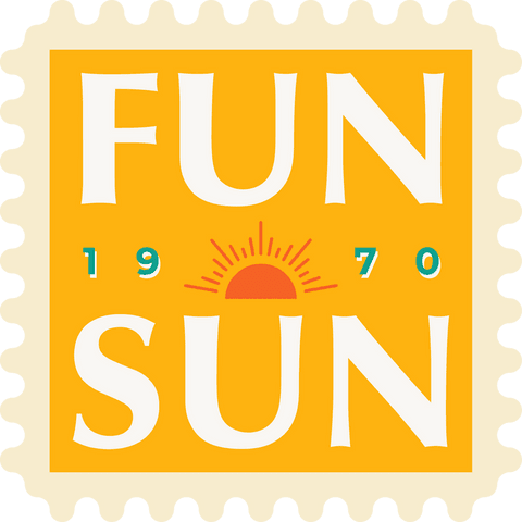 retro fun sun stamp with sunrise emblem transparent background - Download Free Stock Videos Pikwizard.com