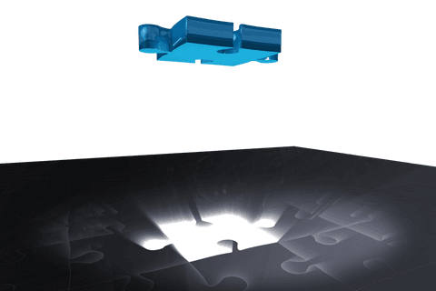floating blue puzzle piece with transparent background - Download Free Stock Videos Pikwizard.com