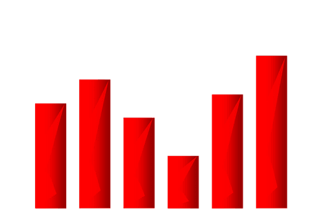 red digital bar graph increasing on transparent background - Download Free Stock Videos Pikwizard.com