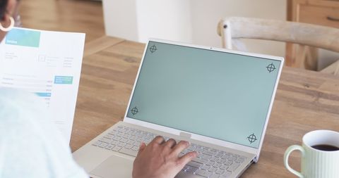 Woman Paying Bills Online on Laptop at Home - Download Free Stock Images Pikwizard.com