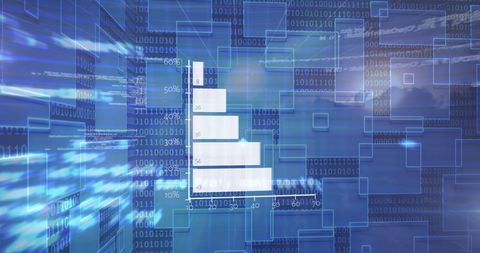 Digital Data Processing with Bar Graphs and Tech Interface - Download Free Stock Images Pikwizard.com