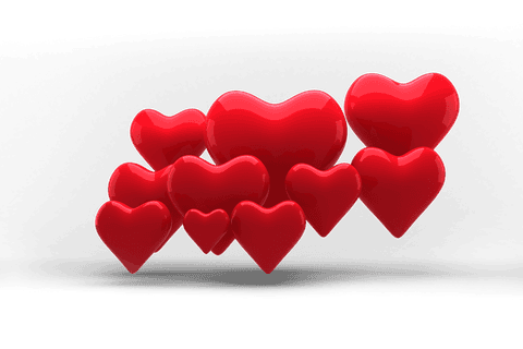 Red Hearts on Transparent Background for Social Media - Download Free Stock Videos Pikwizard.com