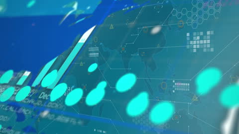 Futuristic Digital Interface with Global Data Overlay