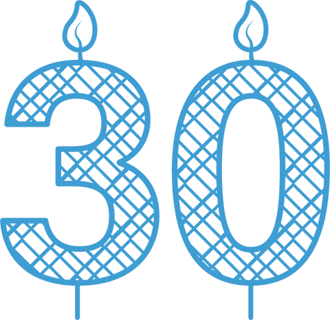 transparent blue 30th birthday candle with pattern - Download Free Stock Videos Pikwizard.com