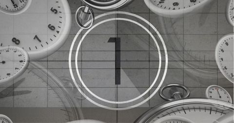 Retro Cinema Countdown Overlay with Classic Clocks Theme - Download Free Stock Images Pikwizard.com