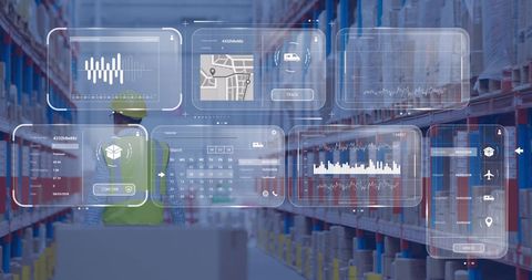 Digital Logistics Management in Modern Warehouse Setting - Download Free Stock Images Pikwizard.com