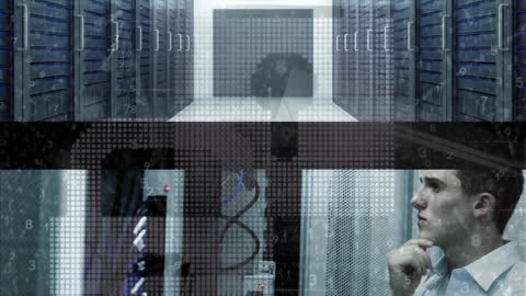 Digital Security in Data Center with Business Strategy Concept