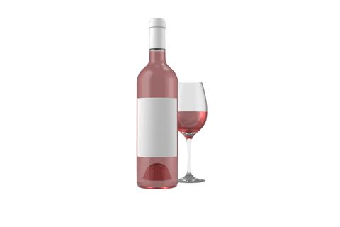 transparent wine bottle and glass pair illustration for celebrations - Download Free Stock Videos Pikwizard.com