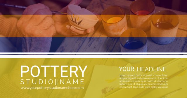 Pottery Studio Promotional Template for Art Classes and Craft Workshops - Download Free Stock Templates Pikwizard.com