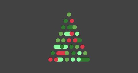Minimalistic Digital Christmas Tree Illustration on Grey Background - Download Free Stock Images Pikwizard.com