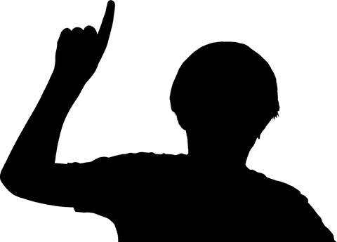 silhouette of man on transparent background with raised hand in profile - Download Free Stock Videos Pikwizard.com