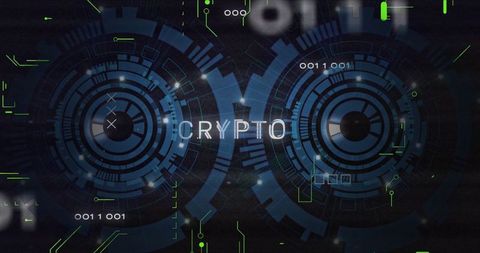 Futuristic Crypto Concept with Digital Interface Design - Download Free Stock Images Pikwizard.com