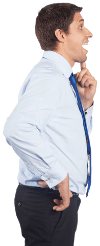 Transparent Happy Surprised Businessman Standing Profile - Download Free Stock Videos Pikwizard.com