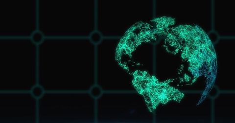 Digital global network connection illustrating globalization