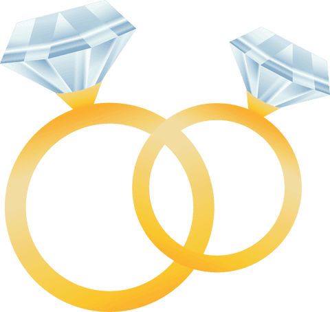 interlocked gold diamond rings on transparent background - Download Free Stock Videos Pikwizard.com