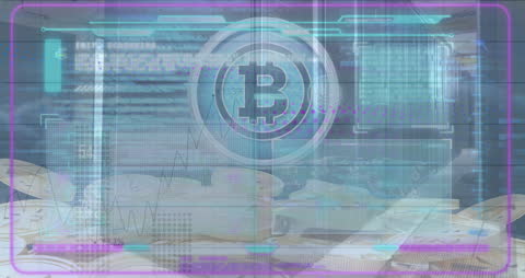 Futuristic Bitcoin Trading and Data Technology Overlay