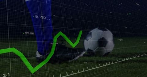 Soccer Player Analyzing Game with Graph Overlay