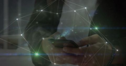 Digital Network Connectivity with Smartphone User Interaction - Download Free Stock Images Pikwizard.com