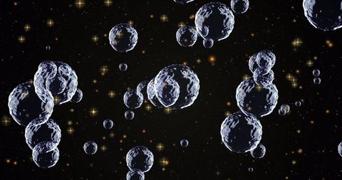 Transparent Bubbles and Stars in Cosmic Background - Download Free Stock Images Pikwizard.com