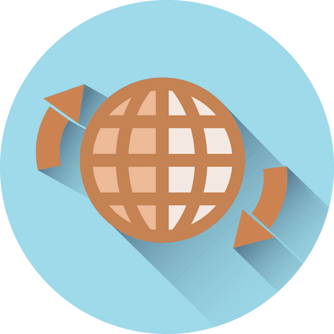 transparent illustration of globe and arrows in light blue circle - Download Free Stock Videos Pikwizard.com