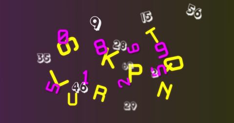 Colorful Numbers and Letters Floating on Gradient Background - Download Free Stock Images Pikwizard.com