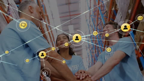 Volunteers Unite with Digital Connections in Warehouse