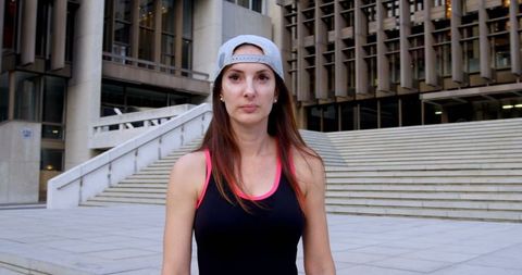 Caucasian Female Street Dancer in Urban Environment