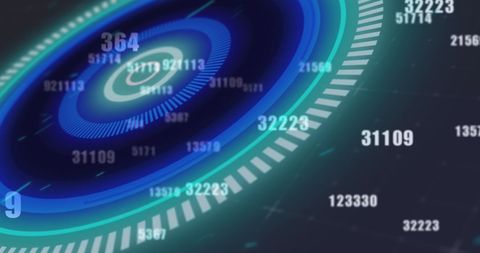Futuristic Digital Interface with Numbers and Scanning Effect - Download Free Stock Images Pikwizard.com