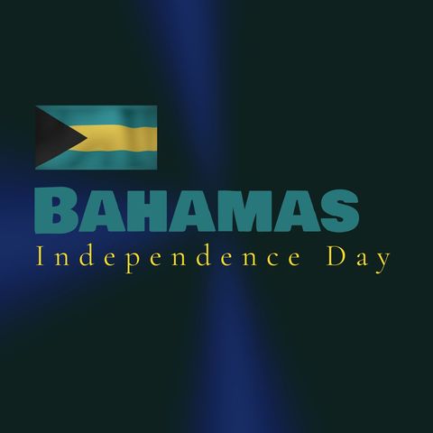 Bahamas Independence Day Celebration with National Flag - Download Free Stock Templates Pikwizard.com