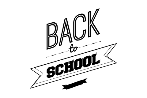 Back to school theme text on transparent background