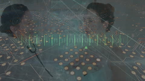 Futuristic Medicine Concepts with Circuit Board Visualization