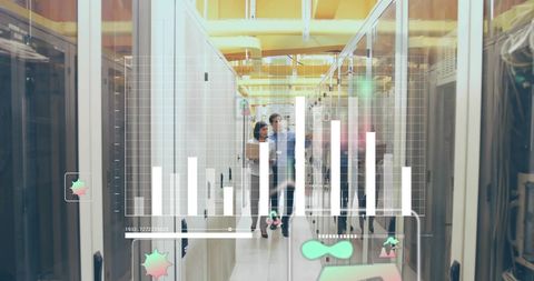 Diverse Technicians Analyzing Data in Future Server Room - Download Free Stock Images Pikwizard.com