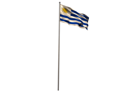Uruguay Flag Waving Tall On Transparent Background - Download Free Stock Videos Pikwizard.com