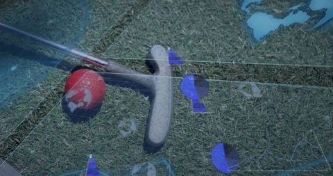 Golf putter with data visualization highlighting innovation