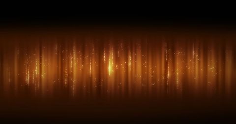 Glowing Golden Light Trails and Sparking Particles on Dark Background