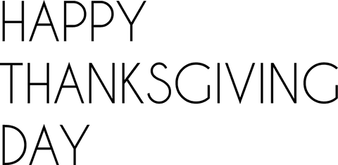 Happy thanksgiving day greetings on transparent background