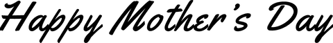 Mother's day text art on transparent background