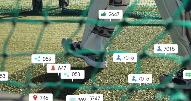 Cricket Player Analyzed with Social Media Data Visualizations - Download Free Stock Images Pikwizard.com