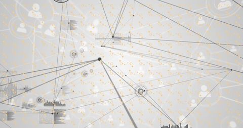 digital network of data processing over grey background - Download Free Stock Images Pikwizard.com