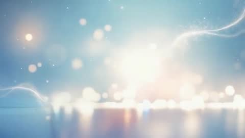 Light Trails and Bokeh in Ethereal Abstract Blue