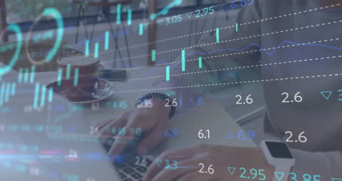 Finance and Technology with Businessman Analyzing Stock Data