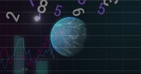 Global Financial Growth Represented by Digital Metrics - Download Free Stock Images Pikwizard.com